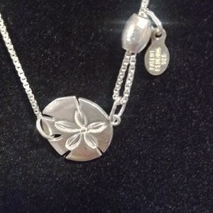 Alex & Ani Sand Dollar Necklace Pull Chain Sand D